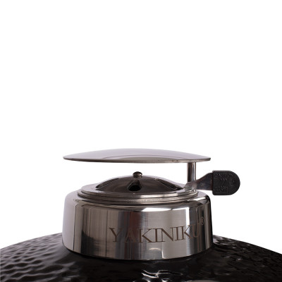 Pack Barbecue céramique YAKINIKU X-Large Pro-Set : Housse + Rehausseur + demi grille en fonte + demi plaque TEPPANYAKY et Woodchipper